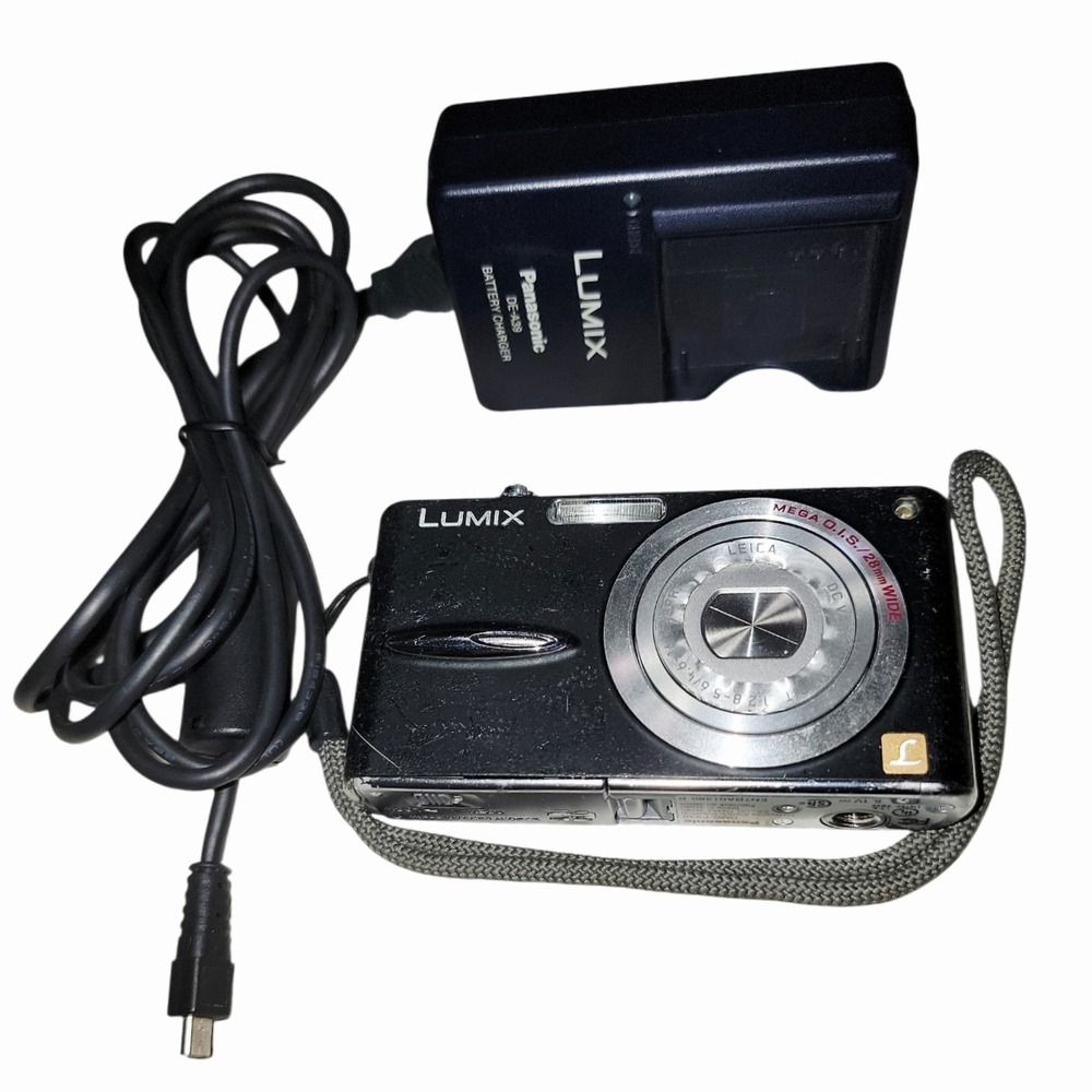 Panasonic Lumix DMC-FX30 Black Digital Camera Leica Lens Charger Tested